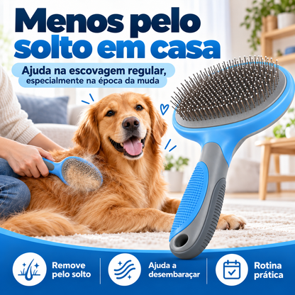 Escova para Animais com Remoção de Pelo Solto e Limpeza Fácil