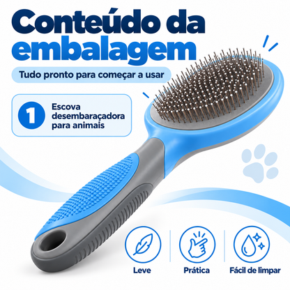 Escova para Animais com Remoção de Pelo Solto e Limpeza Fácil