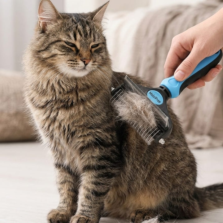 🚀 Escova 2 em 1 para Mascotes: Desembaraça e Limpa num Só Gesto 🐾
