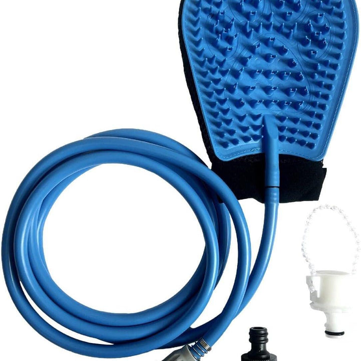 Sistema de Lavagem Portátil 🚿 Luva de Silicone com Jatos de Água 🐈