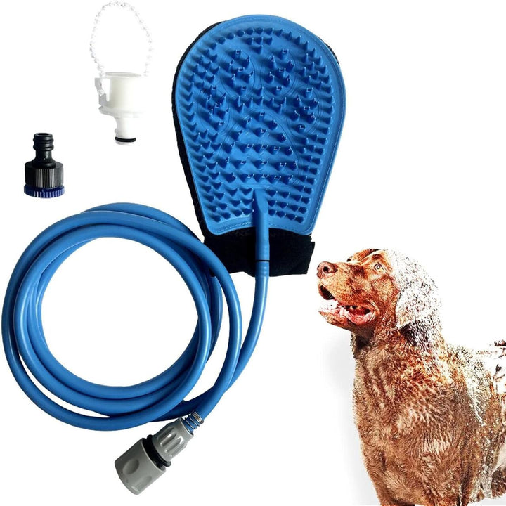 Sistema de Lavagem Portátil 🚿 Luva de Silicone com Jatos de Água 🐈