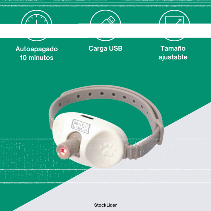 Coleira Laser Inteligente ✨ Brinquedo Interativo e Recarregável 🐈