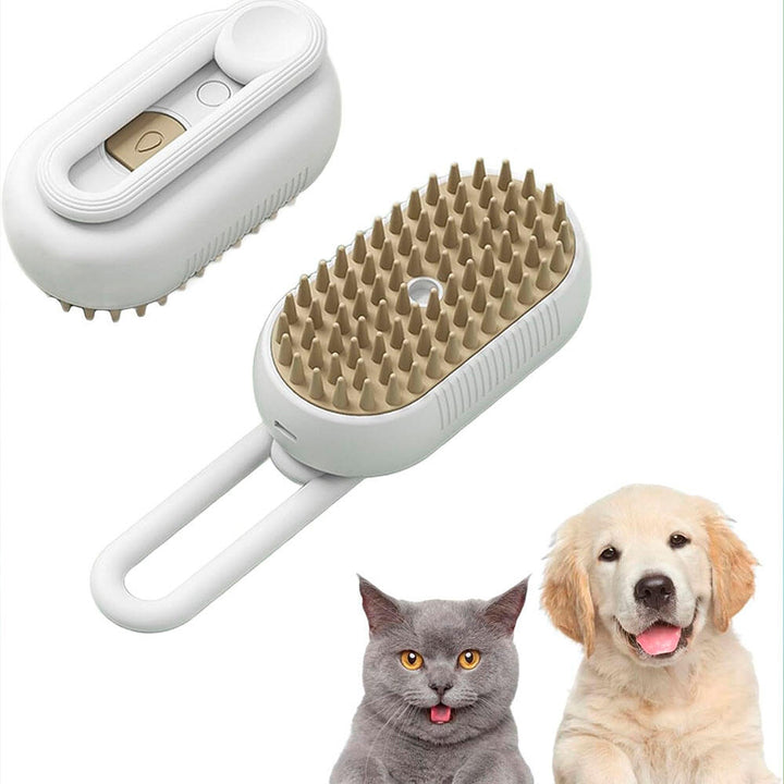 🐱🐶 Escova de Limpeza a Vapor – Pelo Saudável, Brilhante e Sem Nós! 🌪️❤️
