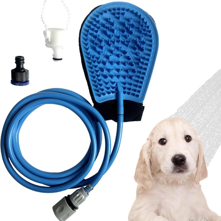 Sistema de Lavagem Portátil 🚿 Luva de Silicone com Jatos de Água 🐈