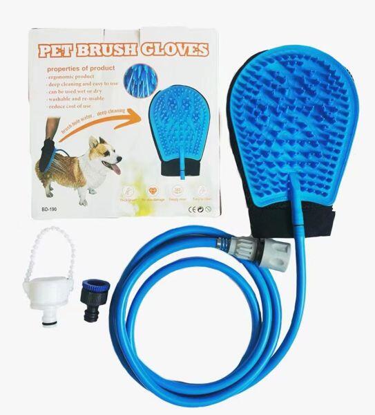 Sistema de Lavagem Portátil 🚿 Luva de Silicone com Jatos de Água 🐈