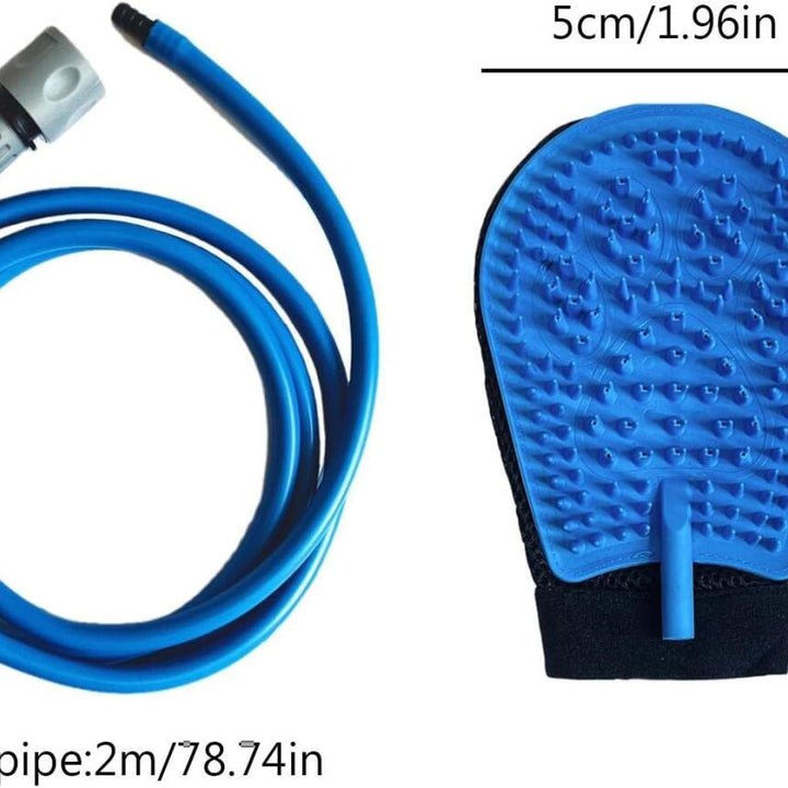 Sistema de Lavagem Portátil 🚿 Luva de Silicone com Jatos de Água 🐈