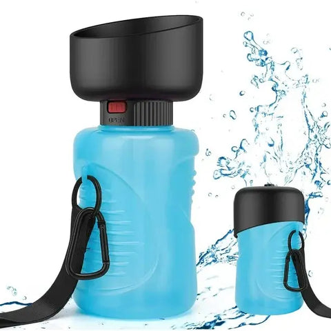 Cantil de Viagem para Pets 💧 Sistema Antifuga & Mosquetão Incluído 🎒