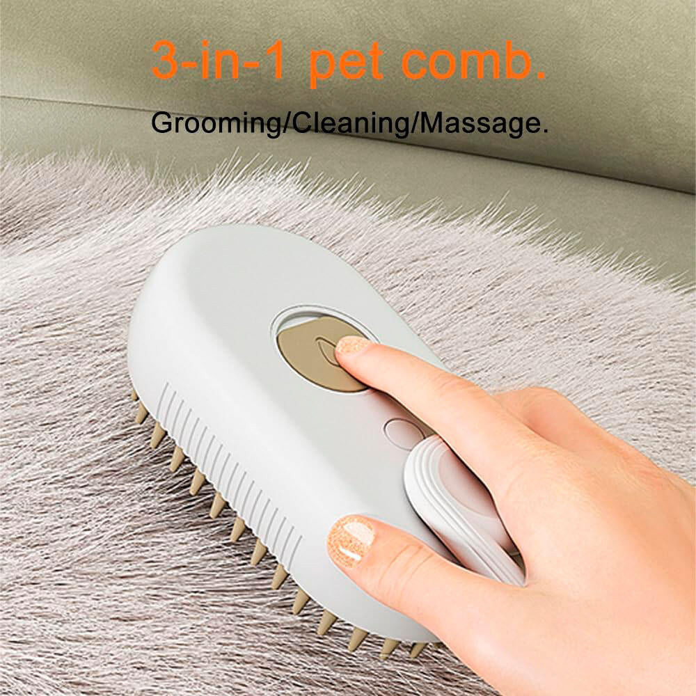 🔥💨 Pack 2 Escovas de Vapor para Cão e Gato – Massagem Relaxante e Pelo Brilhante! 🐕🐈