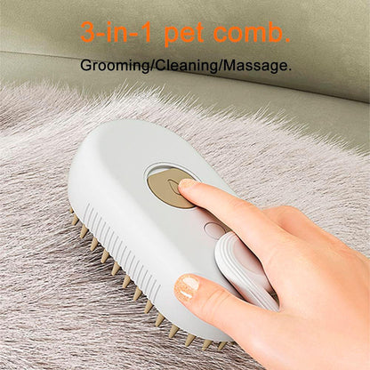 🔥💨 Pack 2 Escovas de Vapor para Cão e Gato – Massagem Relaxante e Pelo Brilhante! 🐕🐈