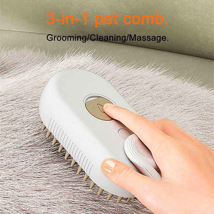🔥💨 Pack 2 Escovas de Vapor para Cão e Gato – Massagem Relaxante e Pelo Brilhante! 🐕🐈