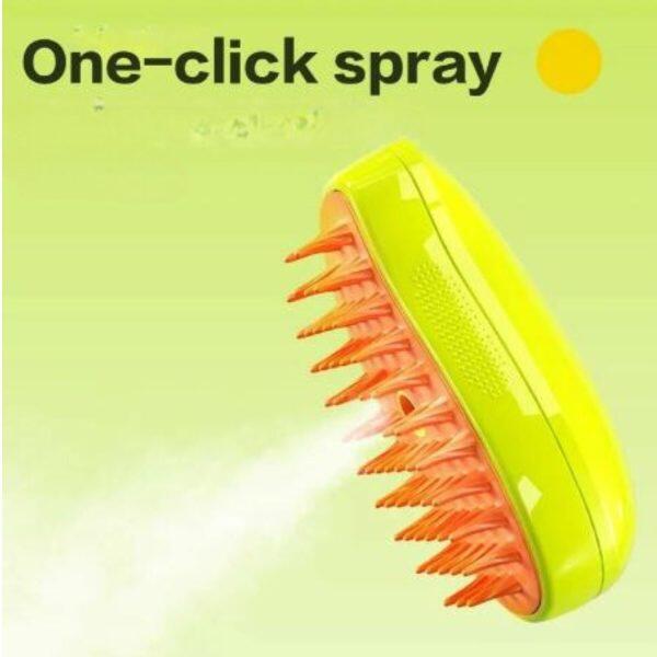 Pente de Silicone com Vaporizador para Cão e Gato 🌸🚿