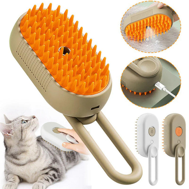 🔥💨 Pack 2 Escovas de Vapor para Cão e Gato – Massagem Relaxante e Pelo Brilhante! 🐕🐈