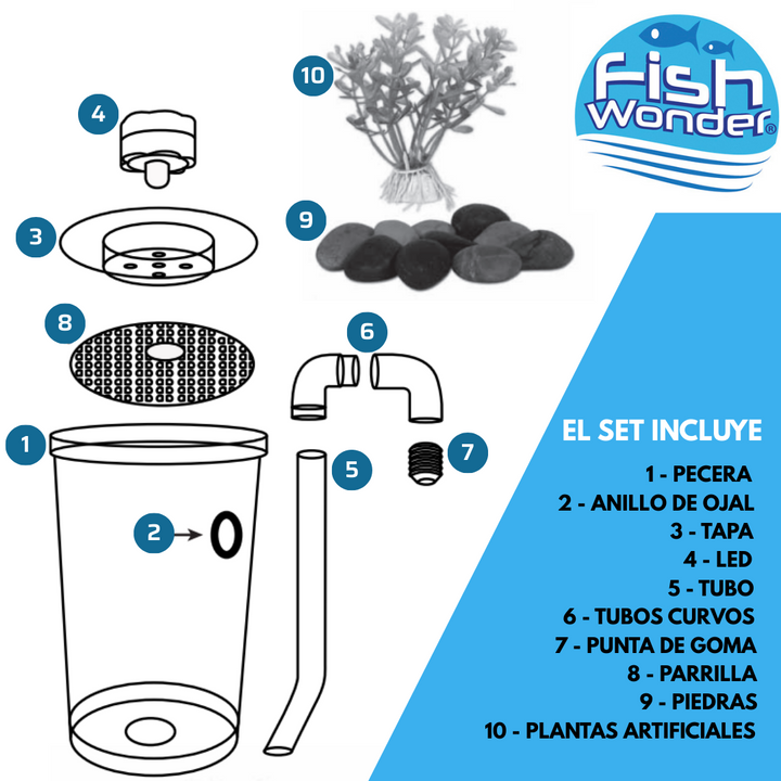 💡 Aquário Moderno com Sistema de Limpeza e LED – Prático e Fascinante! 🌊